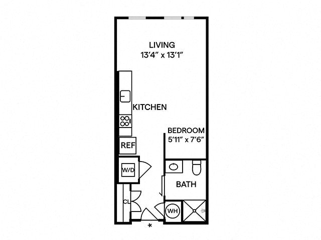 Studio - Affordable floor plan